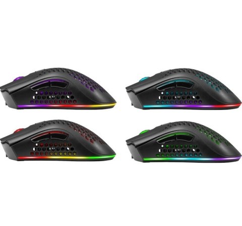 Mysz gamingowa bezprzewodowa Warlock GM-709L Optic RF RGB 2400 dpi 8P Defender