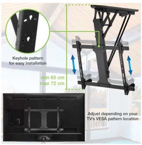 Uchwyt ścienny 32-75 cali 50kg elektryczny Techly