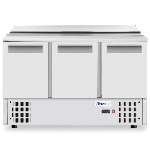 Stół chłodniczy sałatkowy 3-drzwiowy z pokrywą uchylną na 4x GN1/1 368 l - Hendi 236178 ARKTIC