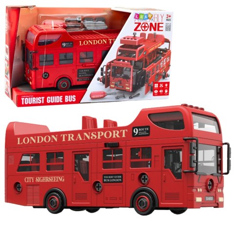 Autobus Piętrowy Do Skręcania London Transport Narzędzia Światła Dźwięki LEAN Toys