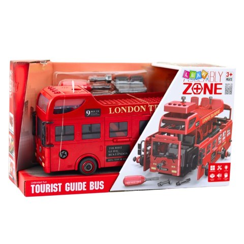 Autobus Piętrowy Do Skręcania London Transport Narzędzia Światła Dźwięki LEAN Toys