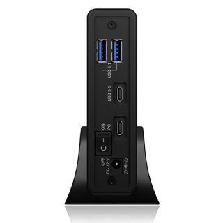 Obudowa IB-382H-C31 2,5/3,5 HDD z wbudowanym HUB 1xUSB-C, 2xUSB -A, 12V2A IcyBox