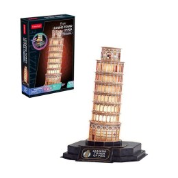 Puzzle 3D LED Krzywa wieża w Pizie (wersja nocna) Cubic Fun - Sklep Gebe