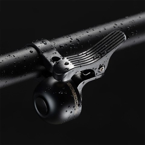 Dzwonek rowerowy na prawą stronę kierownicy - czarny ROCKBROS