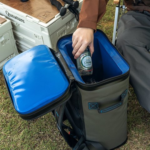 Plecak turystyczny termiczny izolowany z saszetką 20l - zielony ROCKBROS