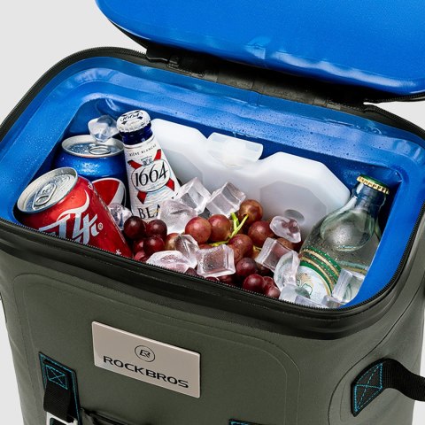 Plecak turystyczny termiczny izolowany z saszetką 20l - zielony ROCKBROS