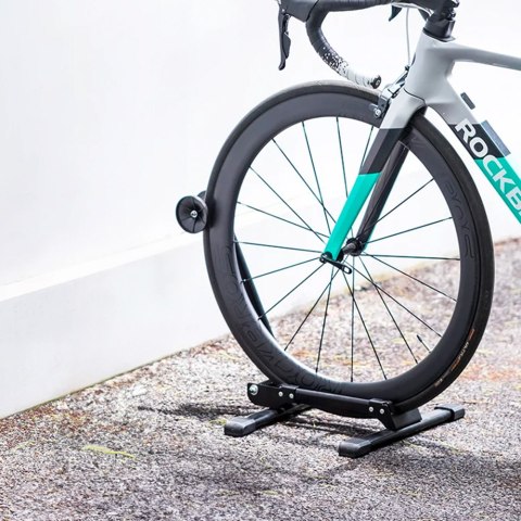 Stojak rowerowy na przednie koło stabilny składany - czarny ROCKBROS