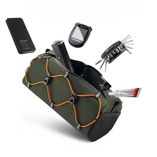 Torba rowerowa mocowana na kierownicę 2.2l - zielona ROCKBROS