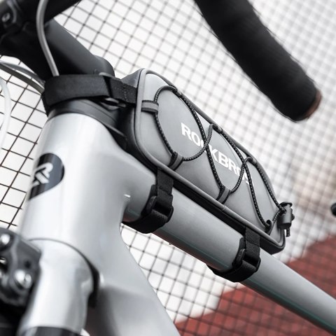 Torba sakwa rowerowa mocowana na ramę 0.9l - srebrna ROCKBROS