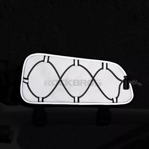 Torba sakwa rowerowa mocowana na ramę 0.9l - srebrna ROCKBROS