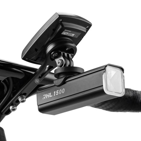 Uchwyt rowerowy do Garmin kamery GoPro lampki przedniej - czarny ROCKBROS