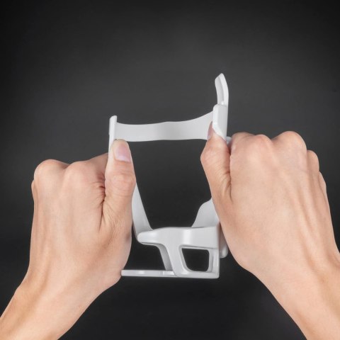 Uchwyt rowerowy z poliwęglanu na butelkę bidon śr. 51-73 mm - biały ROCKBROS