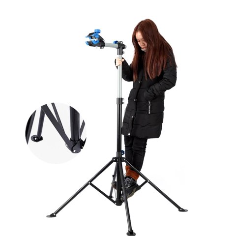 Wielofunkcyjny stojak serwisowy uchwyt do rowerów podłogowy - czarny ROCKBROS