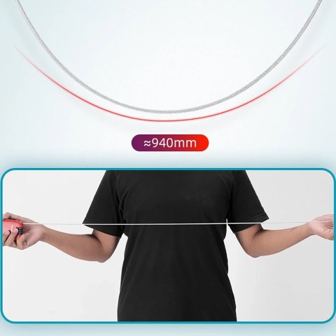 Zapięcie blokada rowerowe z linką zwijaną i zamkiem szyfrowym - czerwone ROCKBROS