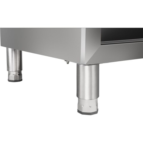 Szafka stalowa do kuchni z blatem roboczym i rantem ze stali nierdzewnej szer. 200cm Royal Catering