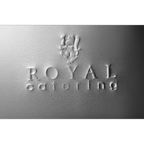 Szafka stalowa do kuchni z blatem roboczym i rantem ze stali nierdzewnej szer. 200cm Royal Catering