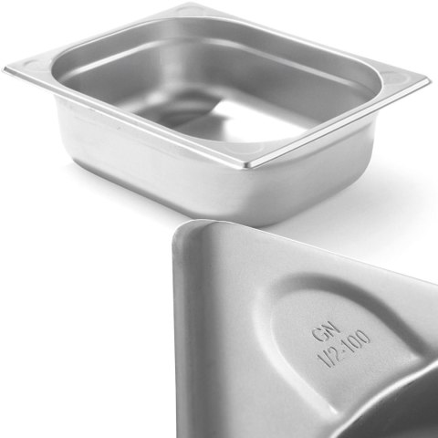 Pojemnik GN 1/2 stalowy Kitchen Line wys. 100 mm - Hendi 806333 Hendi