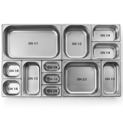 Pojemnik GN 1/4 głębokość 65mm stalowy Kitchen Line - Hendi 806524 Hendi
