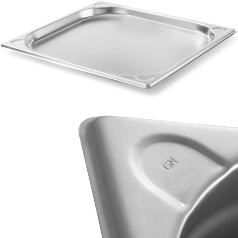 Pojemnik GN 2/3 stalowy Kitchen Line wys. 20 mm - Hendi 806203 Hendi