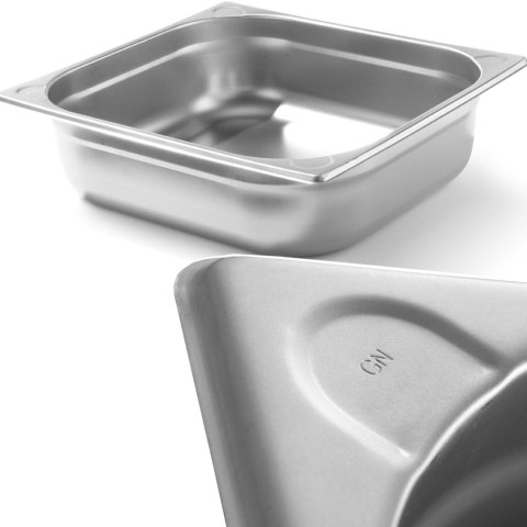 Pojemnik GN 2/3 stalowy Kitchen Line wys. 65 mm - Hendi 806227 Hendi