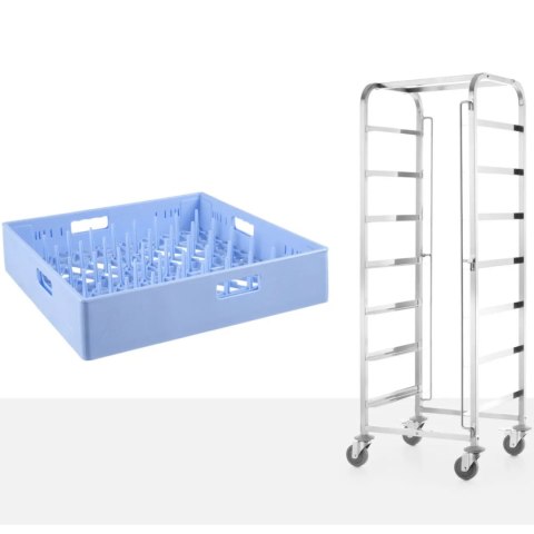 Wózek do transportu koszy do zmywarek 7 x 500x500mm - Hendi 810583 Hendi