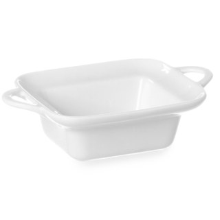 Półmisek do zapiekania prostokątny z uszami 100x140x45mm biała porcelana - Hendi 784105 Hendi
