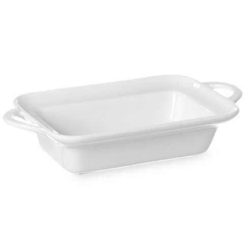 Półmisek do zapiekania prostokątny z uszami 190x120x50mm biała porcelana - Hendi 784112 Hendi