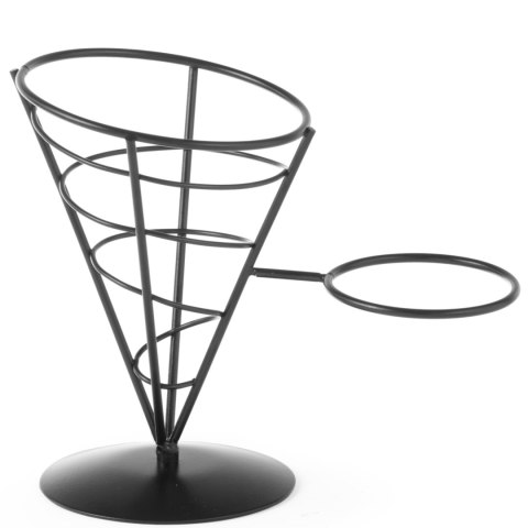 Stojak do serwowania frytek i przekąsek z uchwytem na sos - Hendi 630914 Hendi