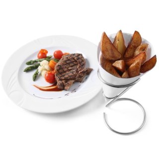 Stojak na torebkę typu rożek do frytek i przekąsek stal nierdzewna wys. 175 mm - Hendi 630907 Hendi