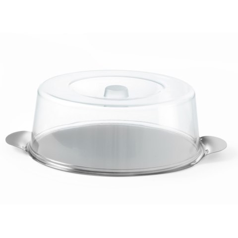 Taca ze stali nierdzewnej z pokrywą przeźroczystą okrągła śr. 300mm - Hendi 980101 Hendi