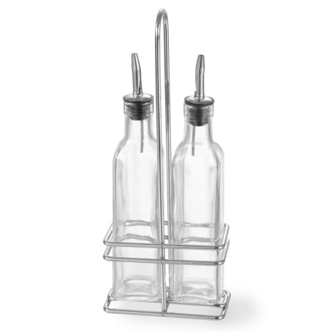 Zestaw stołowy butelki z koszykiem do oliwy i octu winnego 2 x 237ml - Hendi 460245 Hendi