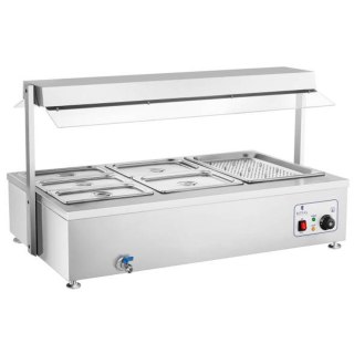 Bemar wodny podgrzewacz wolnostojący z kranem 6 x GN 150mm 55L Royal Catering Royal Catering