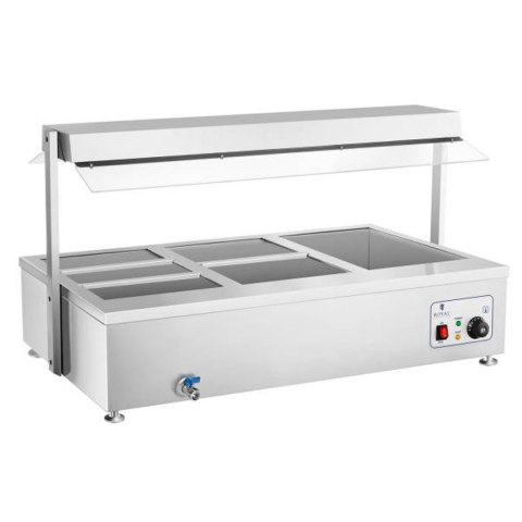 Bemar wodny podgrzewacz wolnostojący z kranem 6 x GN 150mm 55L Royal Catering Royal Catering