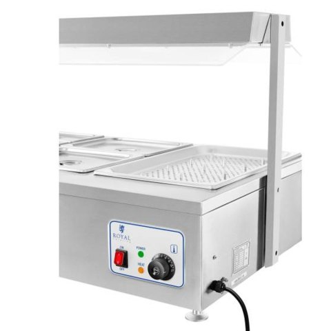 Bemar wodny podgrzewacz wolnostojący z kranem 6 x GN 150mm 55L Royal Catering Royal Catering