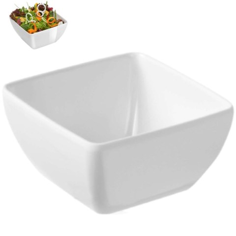 Miska kwadratowa z melaminy do żywności biała 19x19cm Hendi