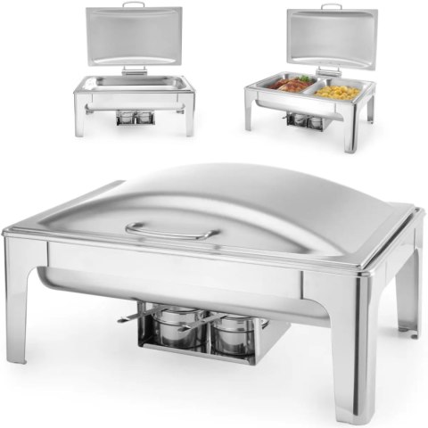 Podgrzewacz do potraw na pastę świeczki stal satynowana GN 1/1 Hendi