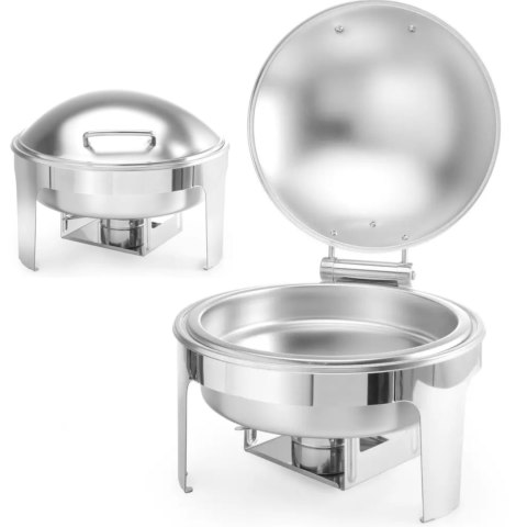 Podgrzewacz do potraw na pastę świeczki stal satynowana OKRĄGŁY Hendi