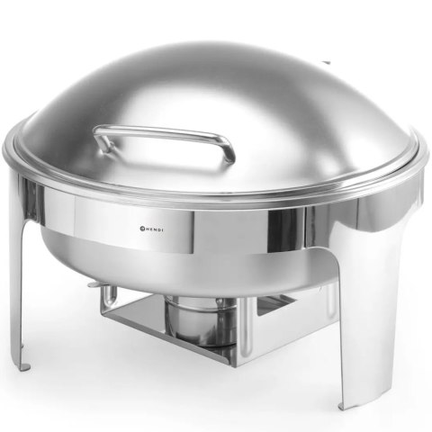 Podgrzewacz do potraw na pastę świeczki stal satynowana OKRĄGŁY Hendi