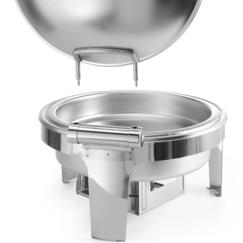 Podgrzewacz do potraw na pastę świeczki stal satynowana OKRĄGŁY Hendi