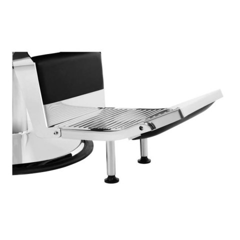 Profesjonalny fotel fryzjerski barberski z podnóżkiem obrotowy LUXURIA Physa czarny Physa