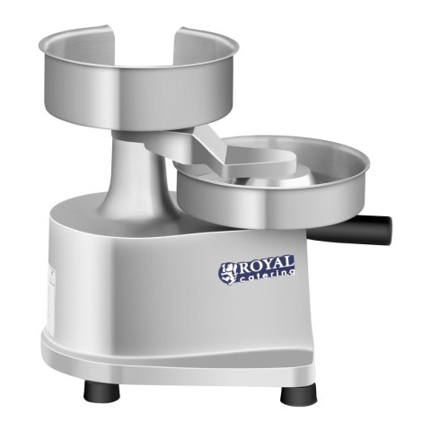 Ręczna prasa maszynka do hamburgerów burgerów o śr. 15cm + 500 szt. papierowych krążków Royal Catering