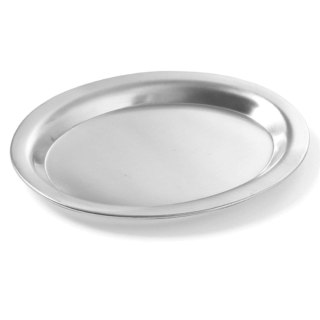 Taca do serwowania kawy stalowa owalna 26.5x19.5cm Hendi