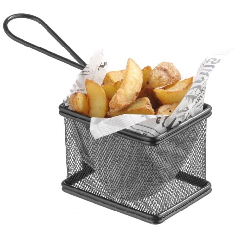 Koszyk do podawania smażonych przekąsek miniaturowy z uchwytem 100x80x75 mm - Hendi 425619 Hendi