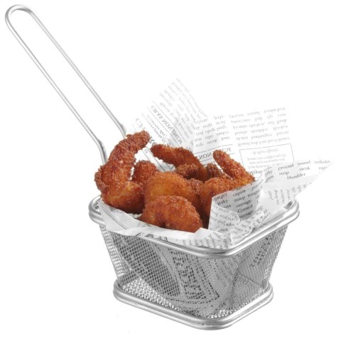 Koszyk do podawania smażonych przekąsek miniaturowy z uchwytem 105x90x60 mm - Hendi 425664 Hendi