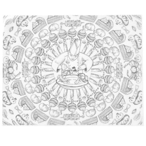 Papier pergaminowy do przekąsek frytek nadruk SZEF KUCHNI 500 szt. 250x200 mm - Hendi 678220 Hendi