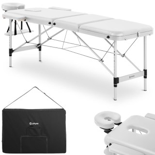 Przenośne składane łózko stół do masażu do 180kg Bordeux białe Physa