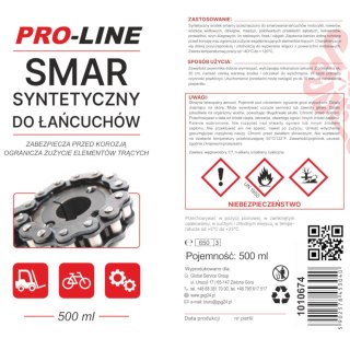 Syntetyczny smar do łańcuchów PRO-LINE spray 500ml PRO-LINE
