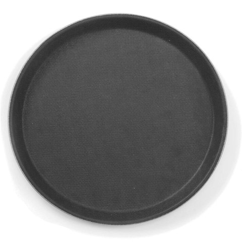 Taca kelnerska antypoślizgowa okrągła śr. 46cm - czarna Hendi
