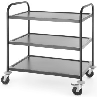 Wózek cateringowy kelnerski do serwowania 3-półkowy do 150 kg czarny matowy - Hendi 811320 Hendi