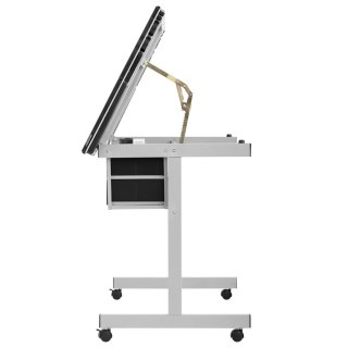 Biurko stół kreślarski szklany mobilny z szufladami do rysowania szkicowania 104x60 cm FROMMSTARCK